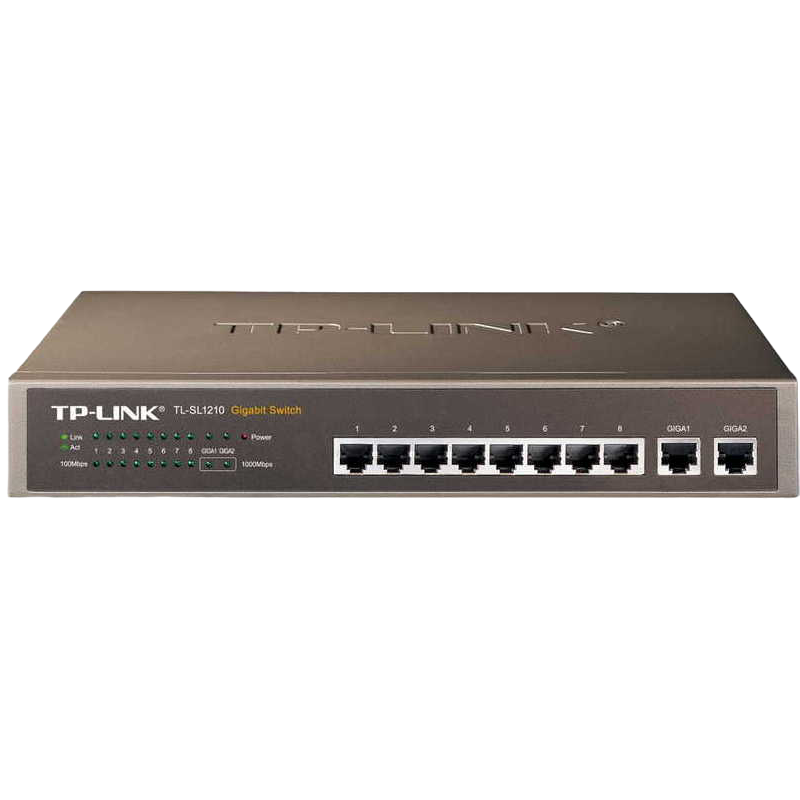 TP-Link TL-SL1210 Switch sa 8 Fast Ethernet portova i 2 Gigabit uplink porta