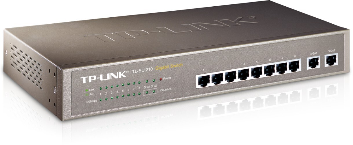TP-Link TL-SL1210 Switch sa 8 Fast Ethernet portova i 2 Gigabit uplink porta