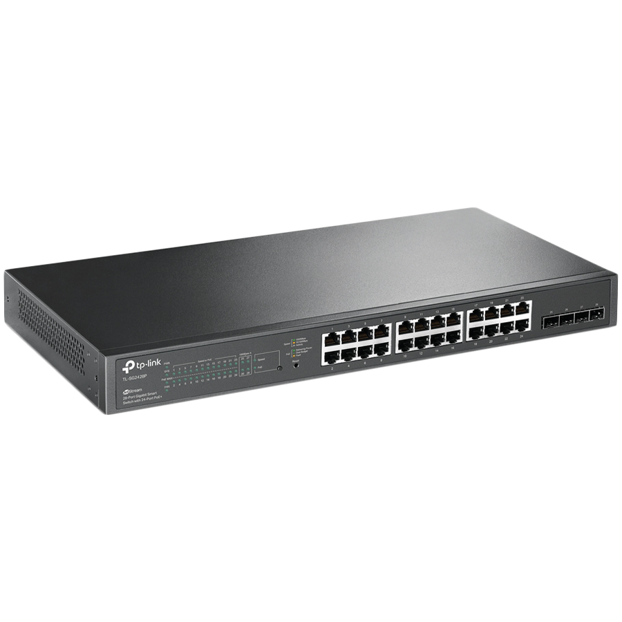 TP-Link TL-SG2428P JetStream Smart Switch sa 24 Gigabit PoE+ porta i 4 SFP uplink porta
