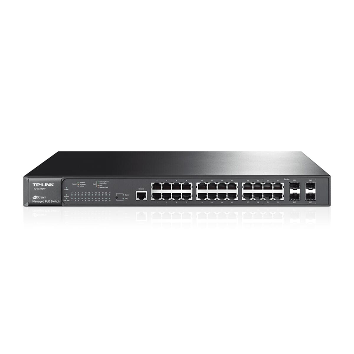 TP-Link TL-SG3424P Upravljivi Gigabit PoE+ Switch sa 24 RJ45 porta i 4 SFP slota