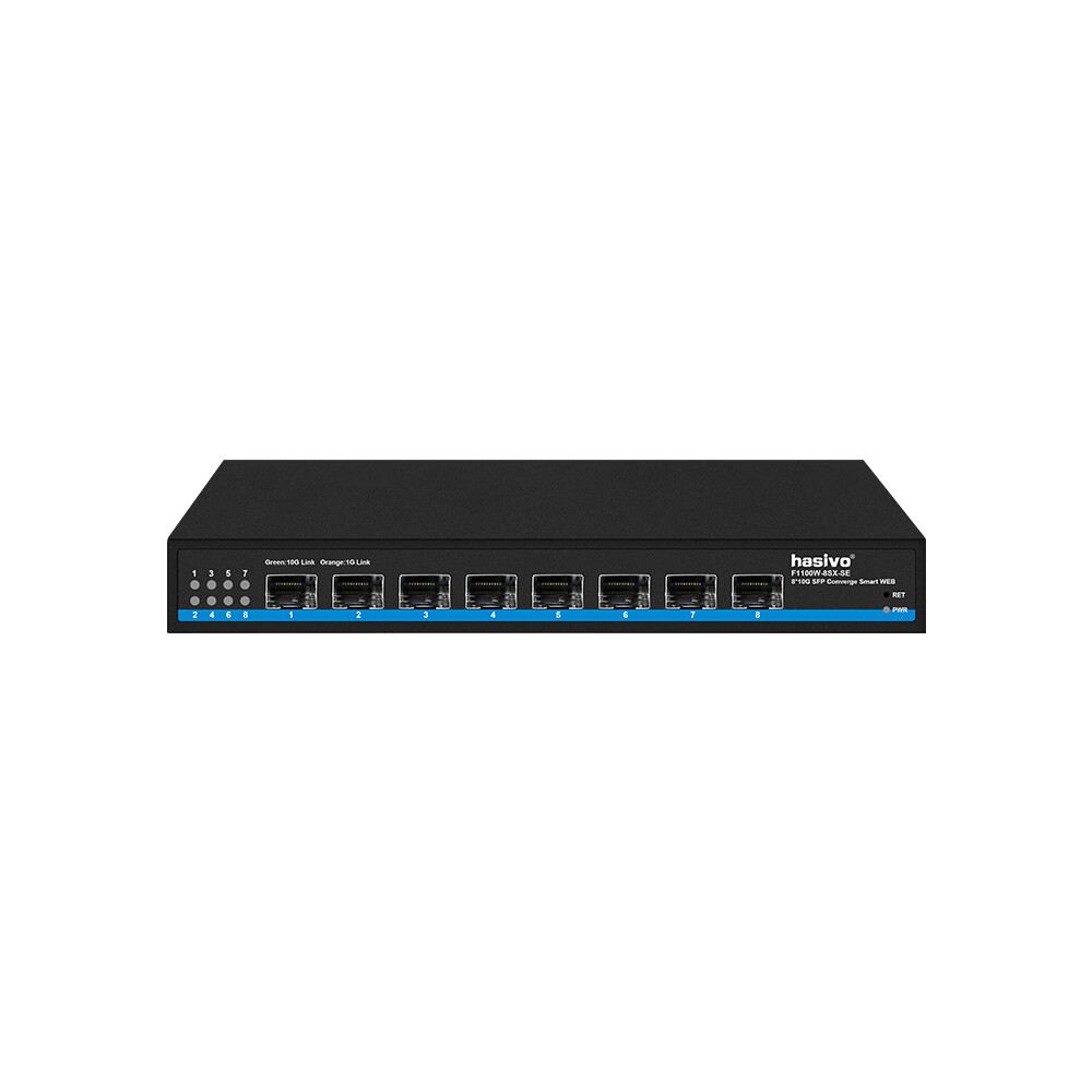Hasivo F1100W-8SX-SE Smart Web Upravljivi Fiber Switch sa 8 Gigabit SFP portova