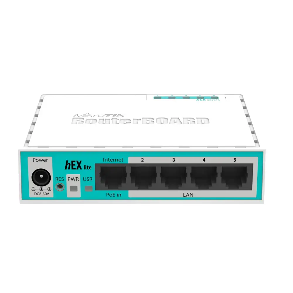 MikroTik hEX lite RB750r2 žični ruter sa 5 Fast Ethernet portova i RouterOS Level 4 licencom