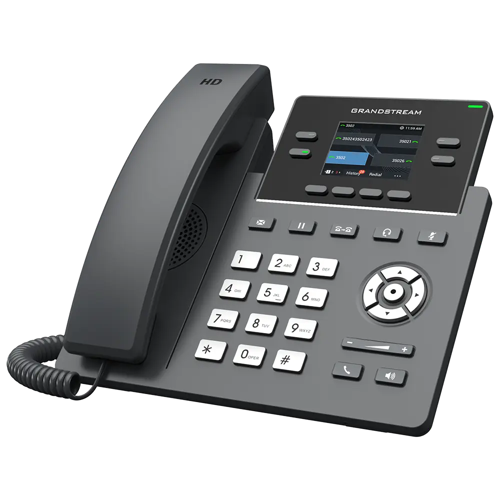 Grandstream GRP2603 IP telefon 6xSIP 3xLINE PoE 132x64