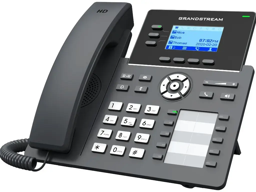 Grandstream GRP2604 IP telefon 6xSIP 3xLINE PoE 132x64