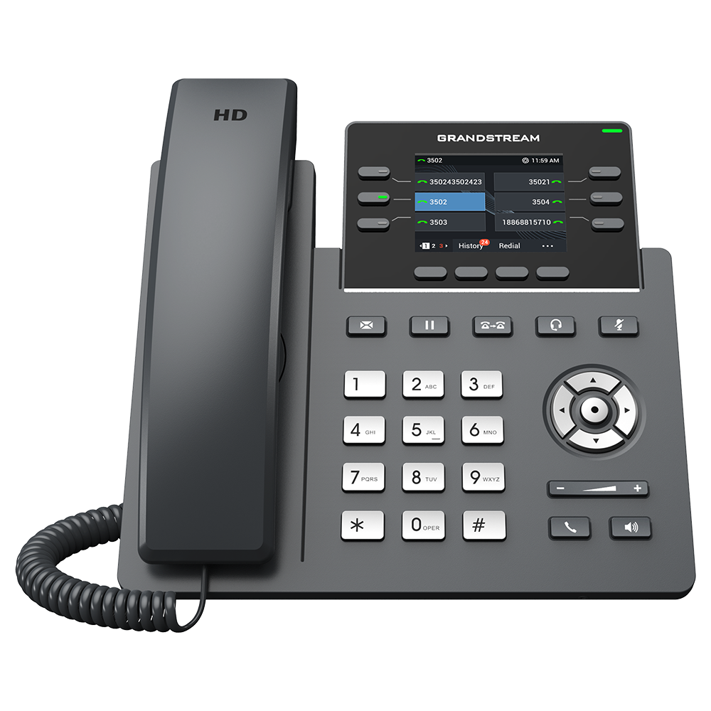 Grandstream GRP2612 IP telefon 2xSIP 4xLINE PoE 2.4" 320x240