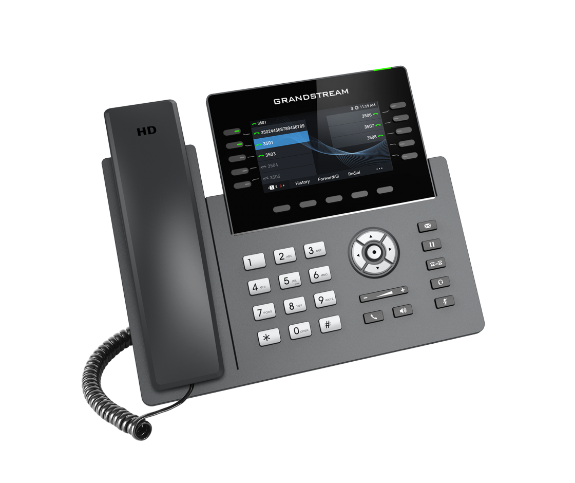 Grandstream GRP2615 IP telefon 5xSIP 10xLINE WiFi 4.3" 480x272