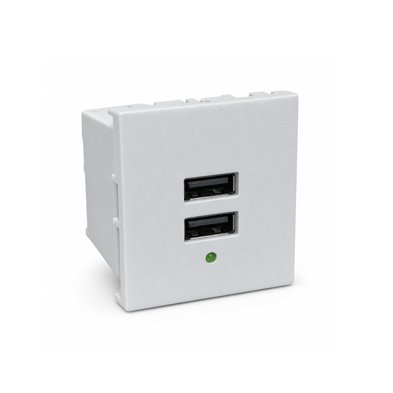 Uložak 45x45 mm sa Dvostrukim USB Punjačem DC 5V 2.4A