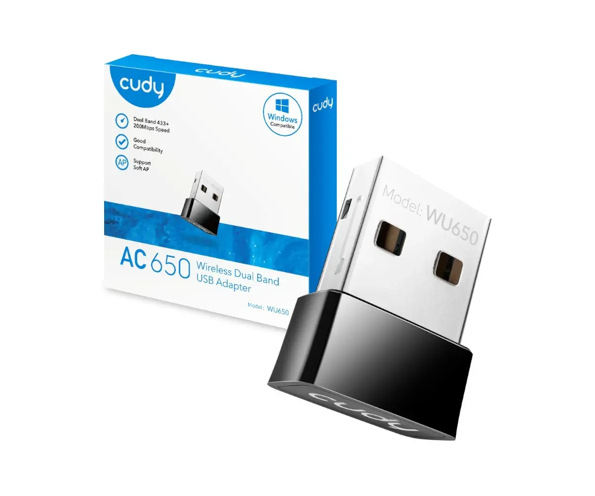 Cudy WU650 AC650 Dual Band Nano USB WiFi Adapter